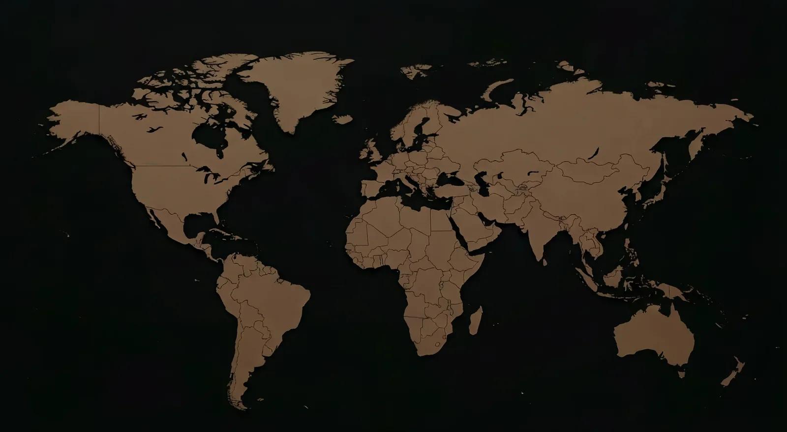 Stylized world map