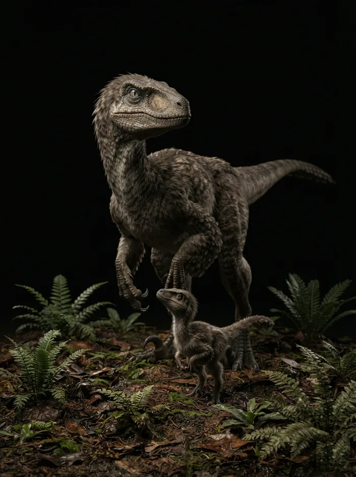 Velociraptor life reconstruction